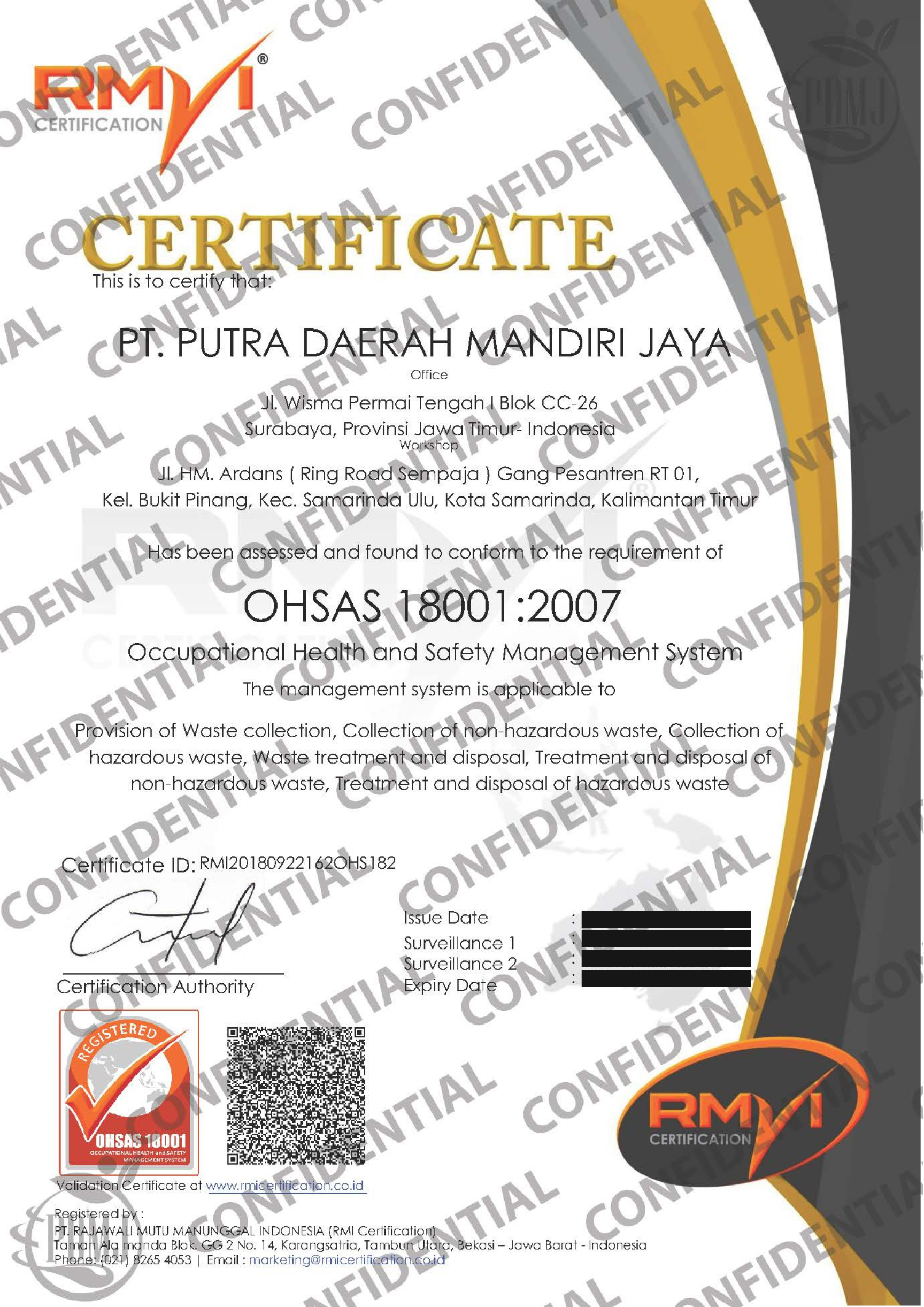 OHSAS 18001 : 2007
